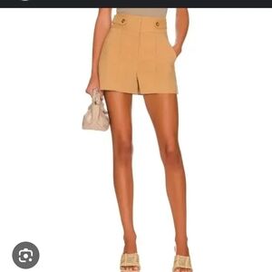 Veronica Beard Tan High Waist Shorts